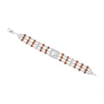 Premium Diamond Om Triple Row Rudraksha Bracelet