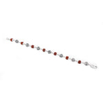 Classy Silver Rakhi with Rudraksha and Om Namah Shivay Beads