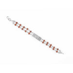 Pure Mercedes Symbol Silver Rudraksha Bracelet