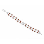 92.5 Silver Shree Double Line Rudraksha Bracelet