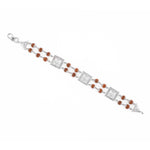 Rudraksha 92.5 Silver Goga Double Line Bracelet