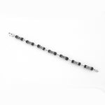 Black Rudraksha Silver Damaru Bracelet