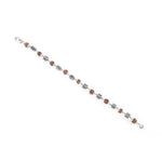 Original Rudraksha Silver Square Cylinder Bracelet.