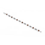 92.5 Silver Hollow Oval Rudraksha Bracelet