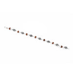 Rudraksha 92.5 Silver Marquise Beads Bracelet