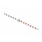 Pure 92.5 Silver Trishul Rudraksha Bracelet
