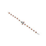 Rudraksha Silver Om Trishul Bracelet