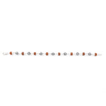 Rudraksha Silver Om Beads Bracelet