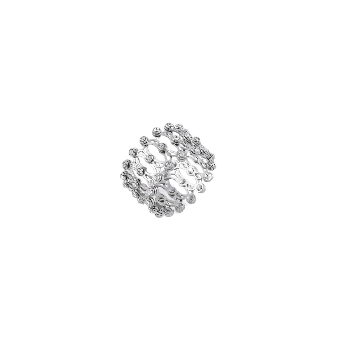 Silver Ring Cum Bracelet with Stone for Women