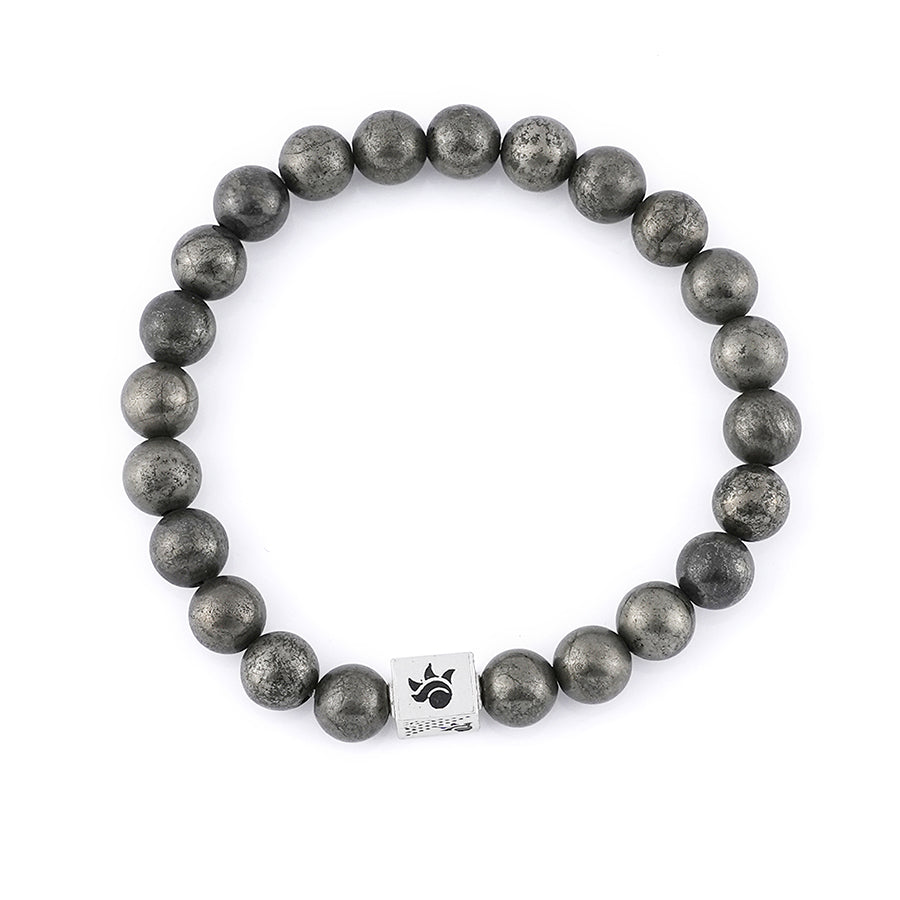 Pyrite Stone Beads Bracelet
