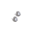 Silver Set Chain Pendant and Earrings with Sparkling Stones for Women