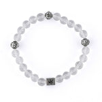 Spatik Diamond Cut Beads with Om Silver Beads Bracelet