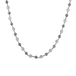 Sphatik with Om Silver Beads Mala