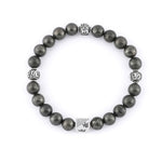 Pyrite Stone with Om Silver Beads Bracelet