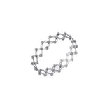 Silver Ring Cum Bracelet with Stone for Women