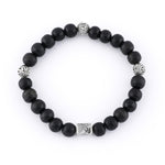 Karungali with Om Namah Shivay Silver Beads Bracelet