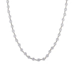 Sphatik Diamond Cut Beads Silver Mala