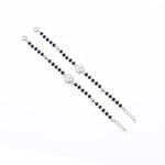 Black Beads and Silver Swastik Nazariya for Kids