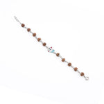 Rudraksha Silver Bracelet Tom Cat Single Line for Kids