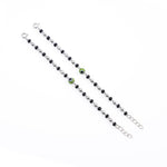 Black Silver and Green Beads Nazariya for Kids