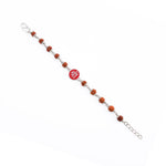 Rudraksha Silver Bracelet with Shree Single Line for Kids