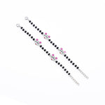Real Black Beads Mickey Mouse Silver Nazariya for Kids