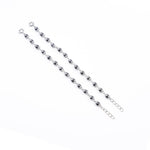Orignal Black Beads Embedded in Silver Nazariya for Kids