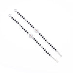 Black Beads Silver Designer Nazariya for Kids