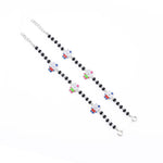 Organic Black Beads Multicolor Teddy Bear Silver Nazariya for Kids