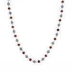 Rudraksha and Om Namah Shivay silver beads mala