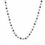 Rudraksha Silver Mala (Om Beads)