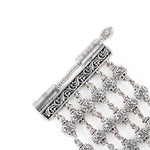 Shiva Brooch Six Line Silver Bracelet