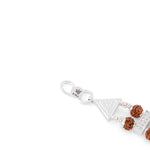 92.5 Silver Om Surya Double Line Rudraksha Bracelet