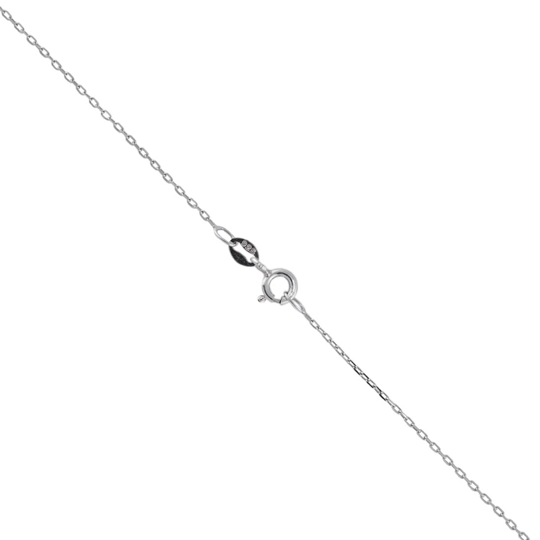 Silver Set Chain Rectangular Pendant with Earrings with Green Stones for Women
