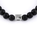 Karungali with Om Namah Shivay Silver Beads Bracelet