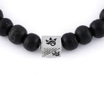 Karungali with Shree Hari Silver Beads Bracelet