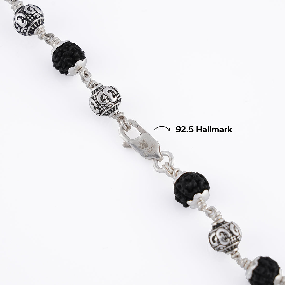 Authentic Black Rudraksha Om Beads Mala