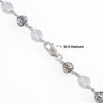 Sphatik Om Silver Mala