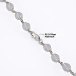 Sphatik Bead Silver Mala