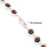 Rudraksha Silver Mala (Hexagon Ring)