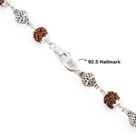 Rudraksha Silver Mala (Ornate Sphere Beads)