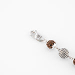 Premium Textured Round Silver Rudraksha Bracelet