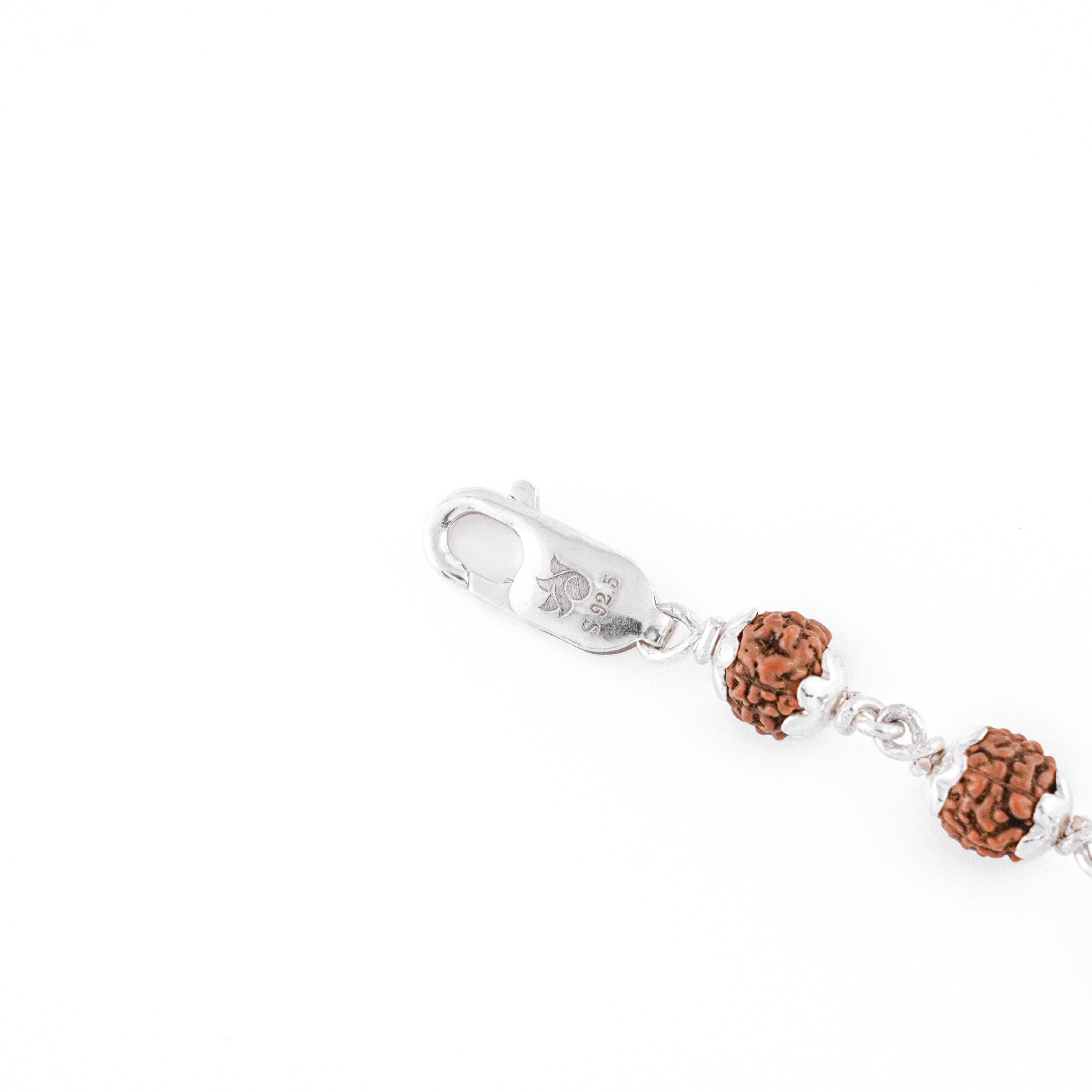 Premium Folded-Hand Ganesh Silver Bracelet