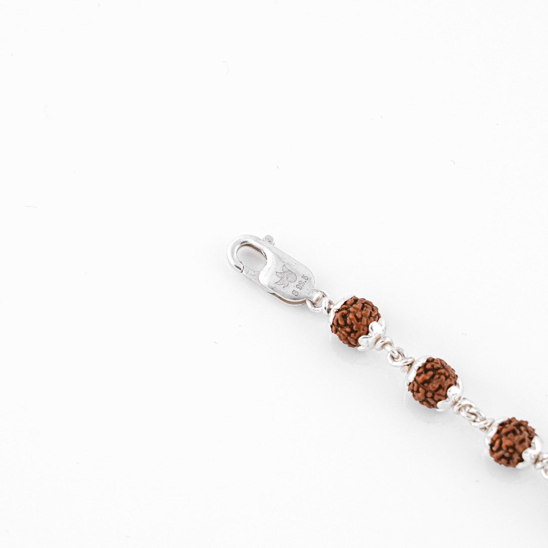 Silver Rakhi with Suryadev and Rudraksha