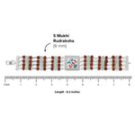 92.5 Silver Jay Thakar Four Line Rudraksha Bracelet