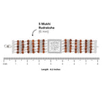 Original Rudraksha Roaring Lion Five Line Bracelet