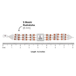 Rudraksha Silver Daimond Goga Tripel Line Bracelet