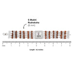 92.5 Silver Goga Four Line Rudraksha Bracelet