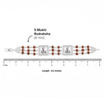 92.5 Sterling Silver Two Goga Rudraksha Bracelet