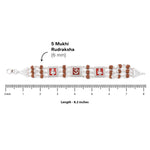 Premium Om Ganesh Triple Row Rudraksha Bracelet